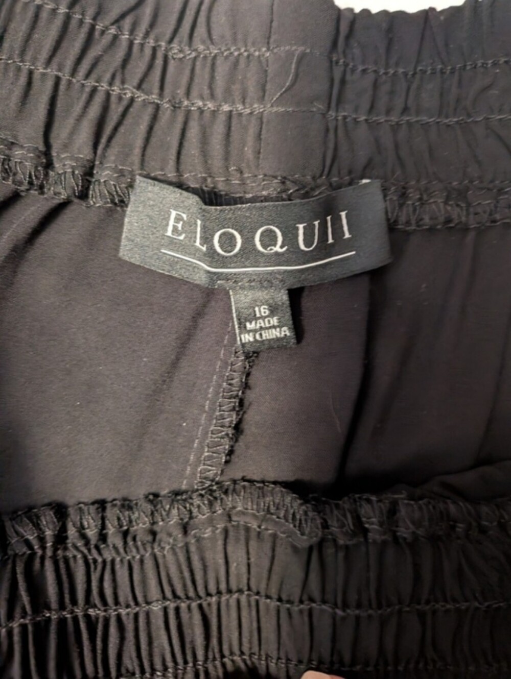 Eloquii Black Wide-Leg Tiered Palazzo Pants - Picture 10 of 12